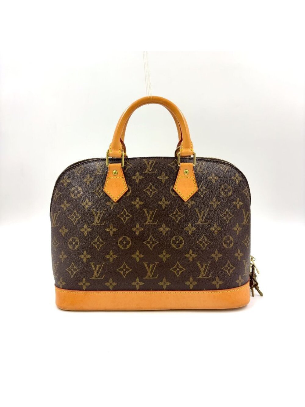 Louis Vuitton Alma PM Monogram Leather Brown Light Handbag Gold